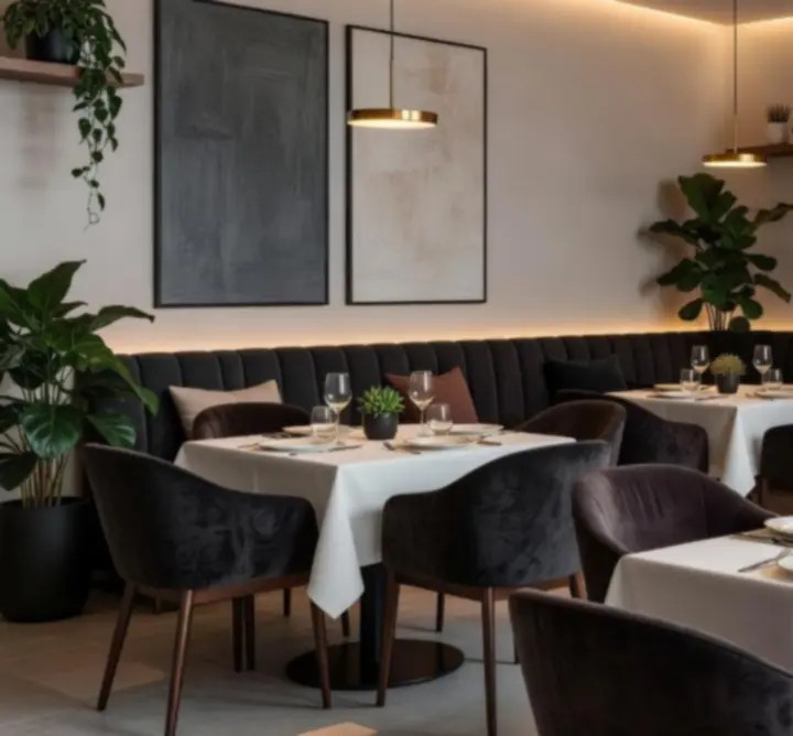 Stylový interiér restaurace VECERNI SCENA